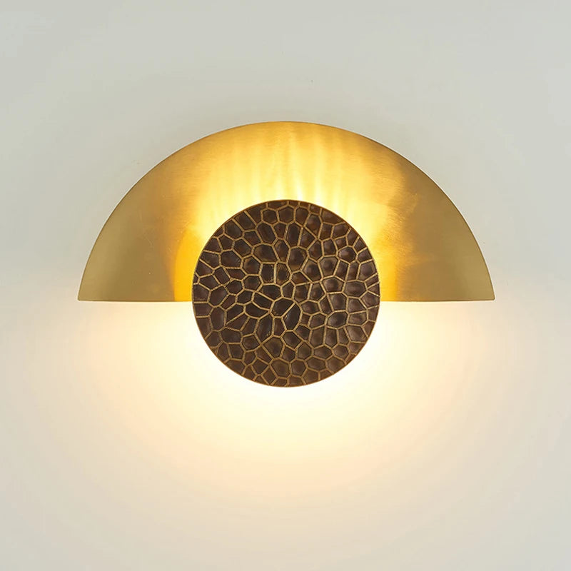 applique murale vintage en bronze et fer en forme de lune