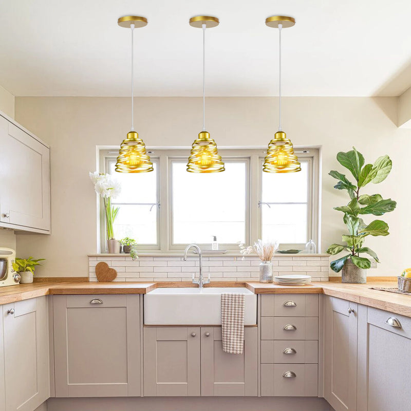 Suspension rétro moderne abat-jour tourbillon éclairage