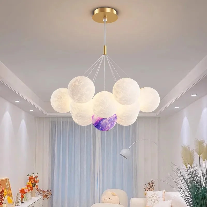 lustre bulle lumière pour salon chambre suspendues