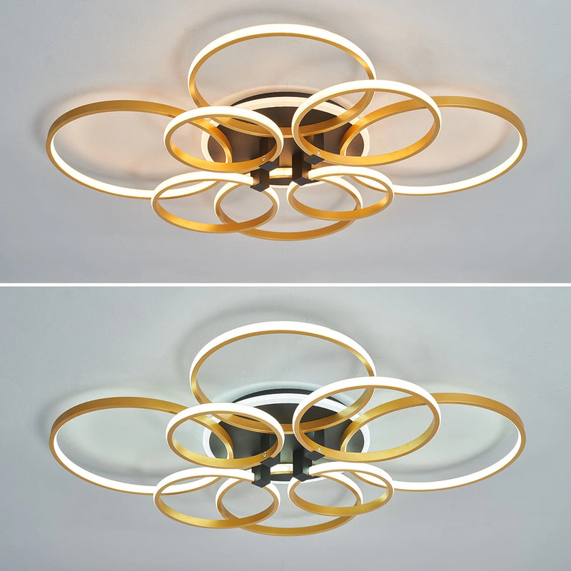 lustre moderne à LED pour décoration intérieure élégante