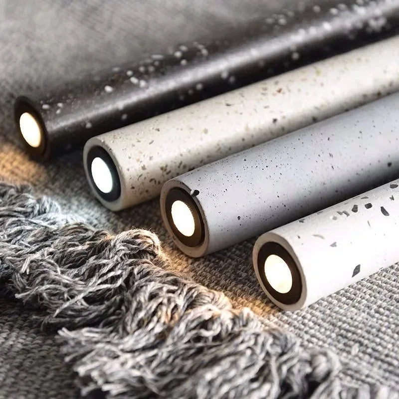 Suspension Terrazzo Bar Ciment Minimaliste Salle à manger Chambre Chevet Longue Bande Style Industriel Lampes À Tête Unique