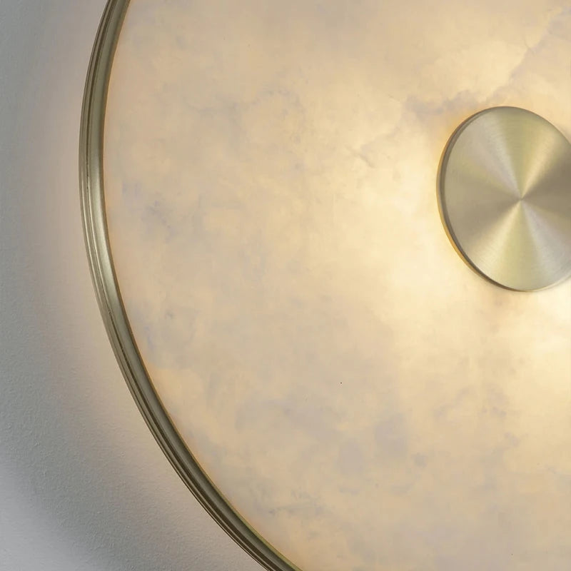 applique murale en marbre naturel espagnol éclairage luxe cuivre design créatif