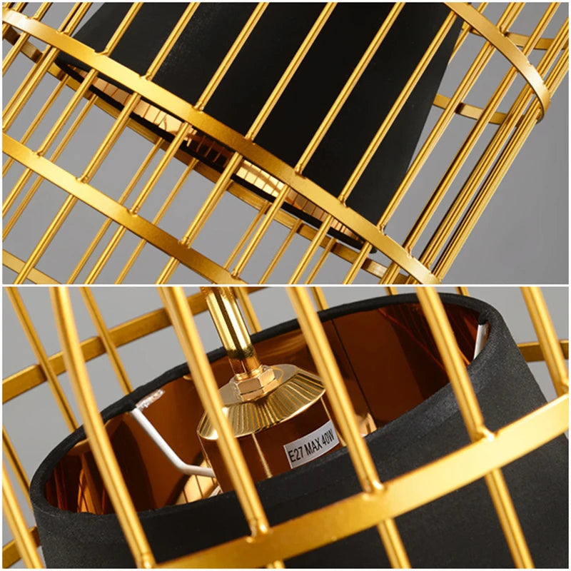 suspension vintage industrielle en fer doré pour bar ou loft