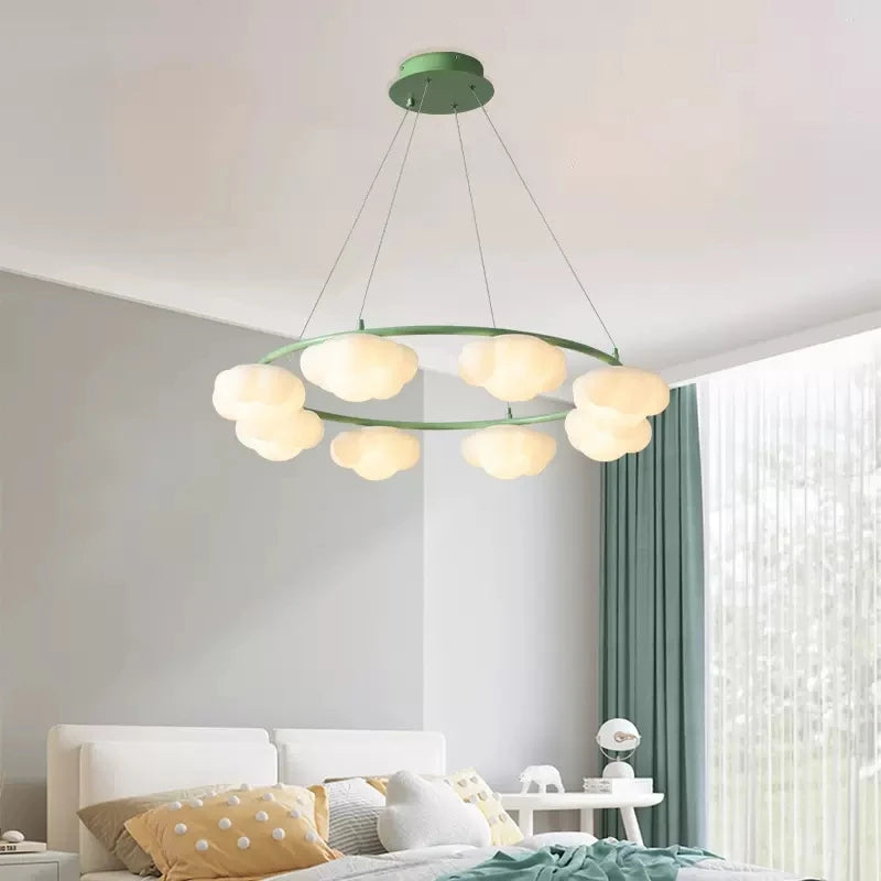 lustre en forme de nuage avec télécommande pour enfants