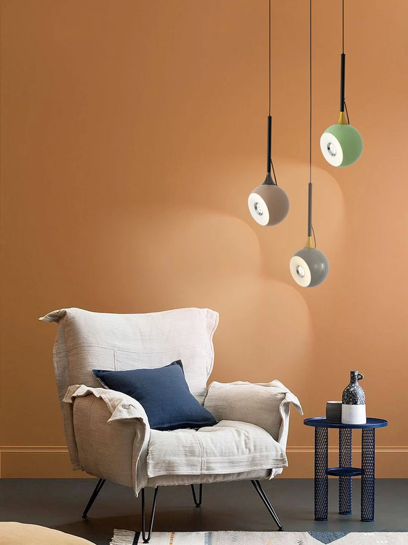 suspension led sphérique magnétique angle réglable nordique