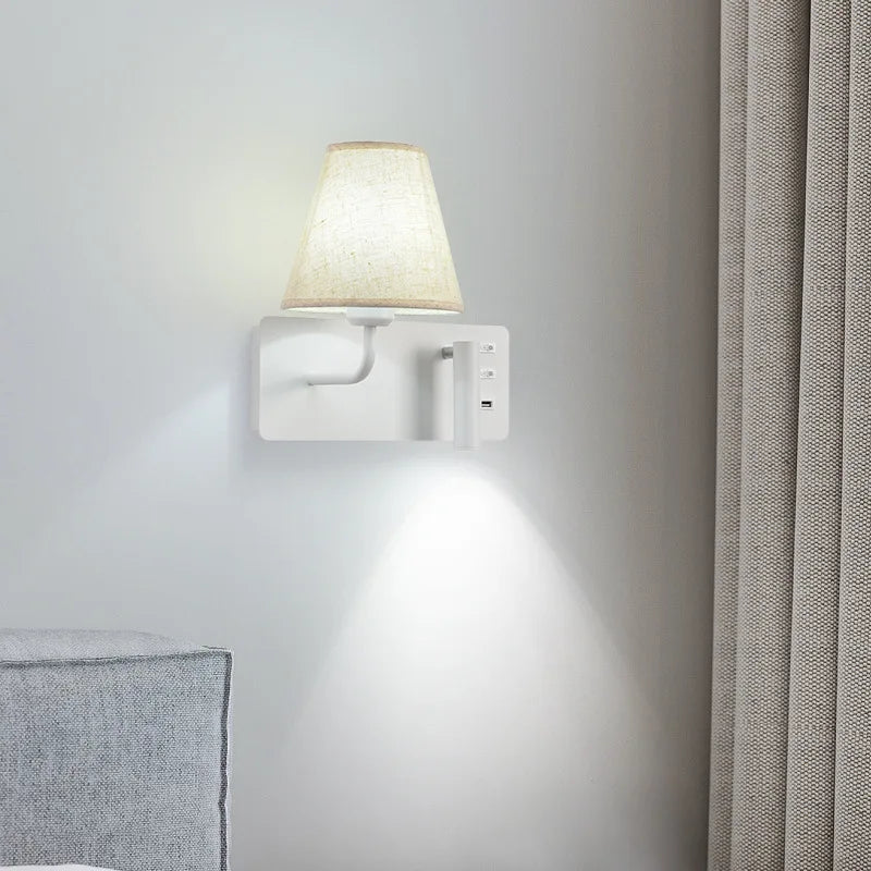 Applique murale LED d'intérieur moderne USB