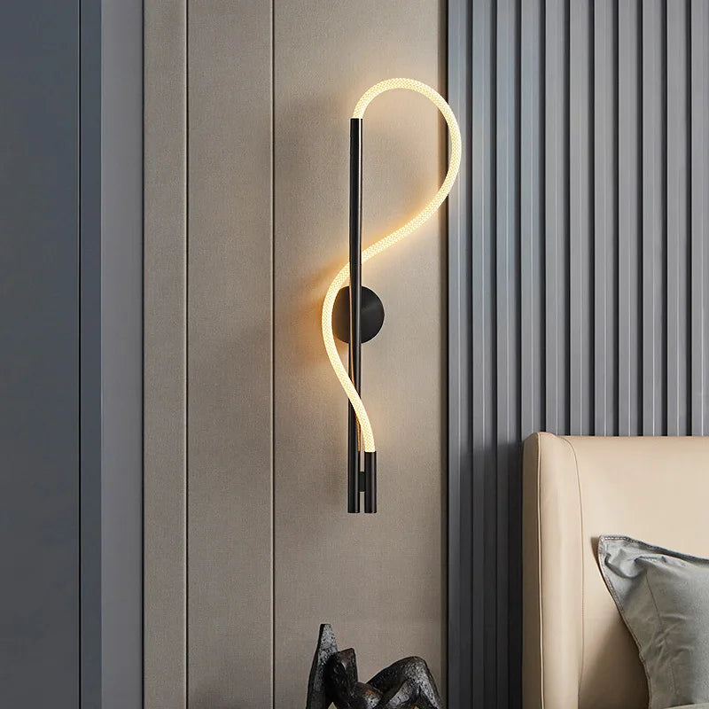 applique murale led tube acrylique style acier inoxydable