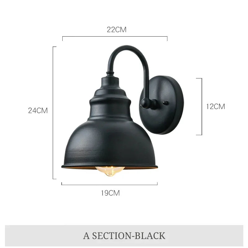 applique murale étanche style industriel pour extérieur jardin et cour