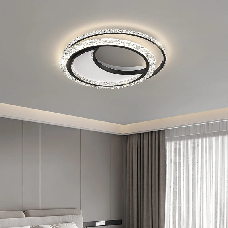 lustre nordique minimaliste en acrylique led or moderne