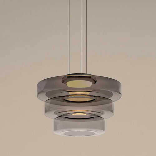 lustre led minimaliste en verre art créativité décoration italienne