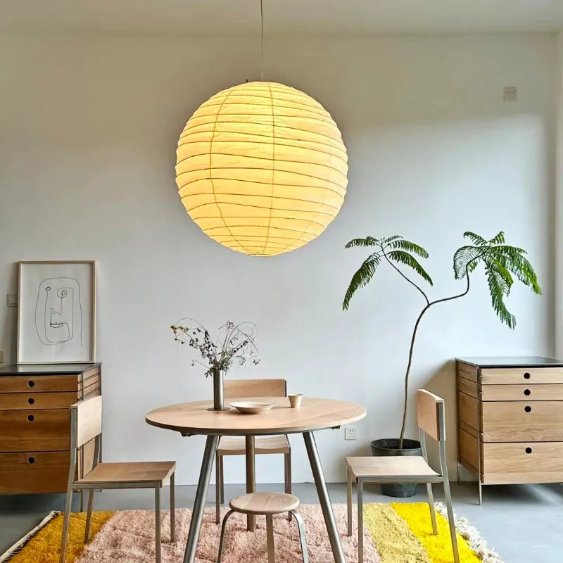 Noguchi Yong suspension lumières Akari Wabi-sabi plafonnier japonais papier de riz lustre pour salon décor à la maison suspension