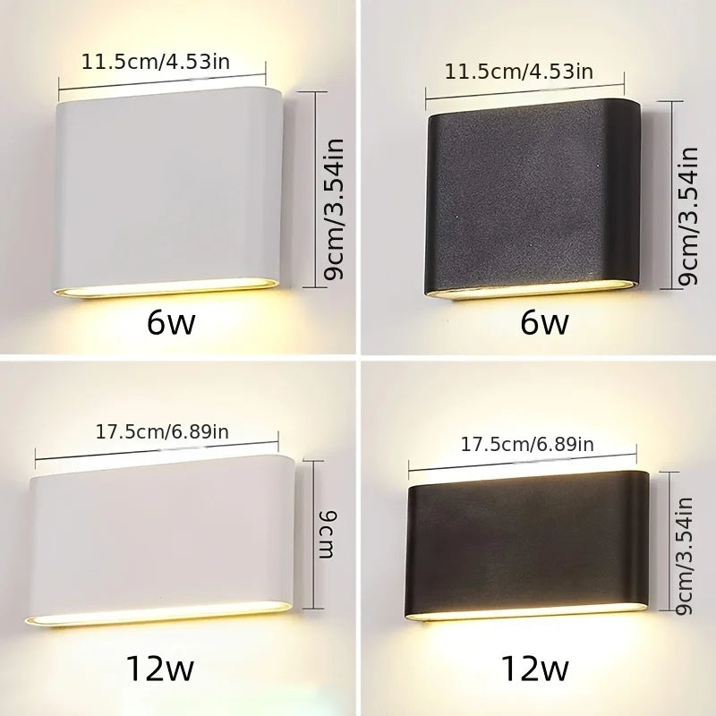 applique murale étanche moderne à double tête pour extérieur