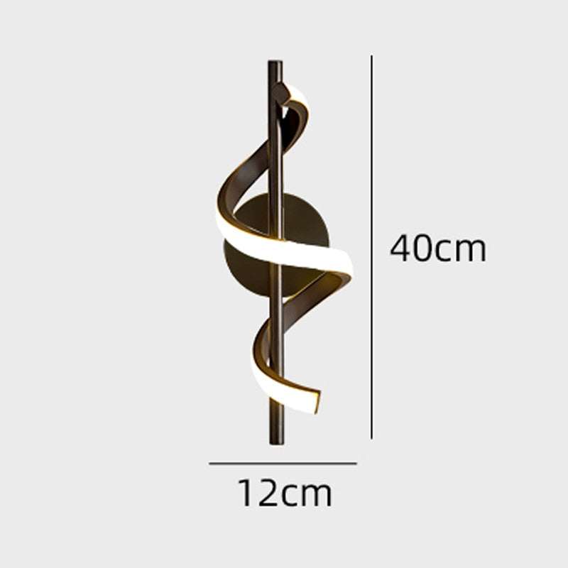 Applique murale design LED métallique ondulé Polino