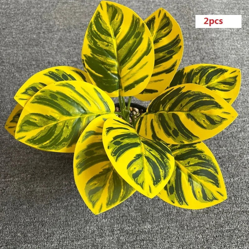 feuilles de phénix artificielles décoration verte en plastique