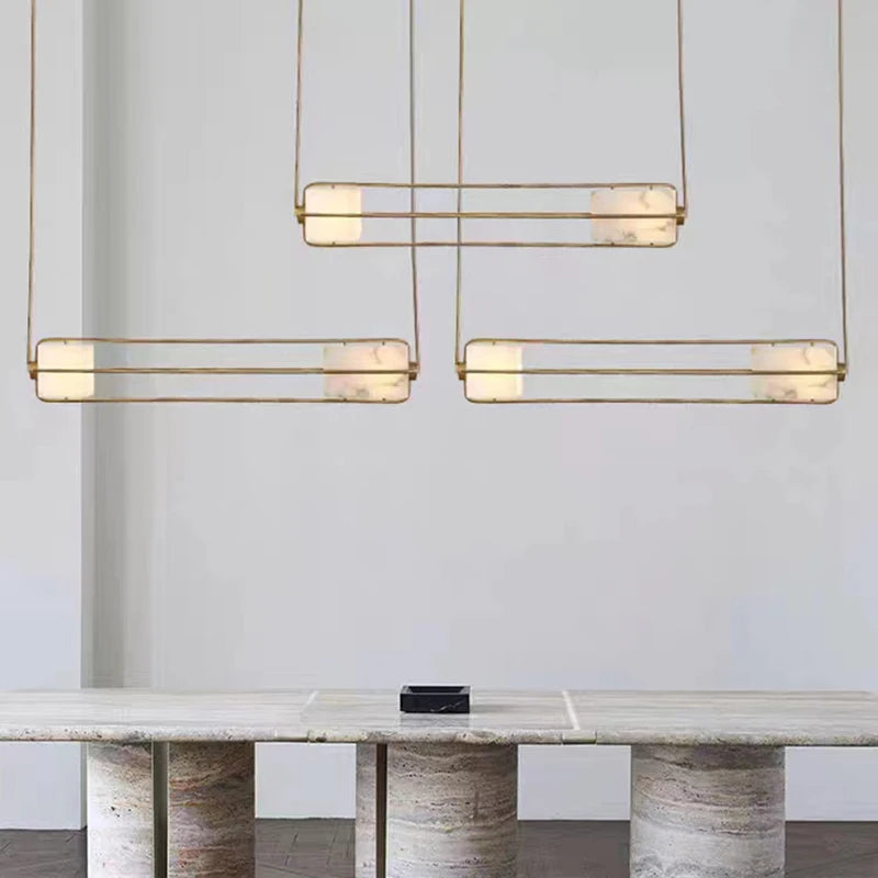 lustre art déco en verre et métal pour intérieur moderne