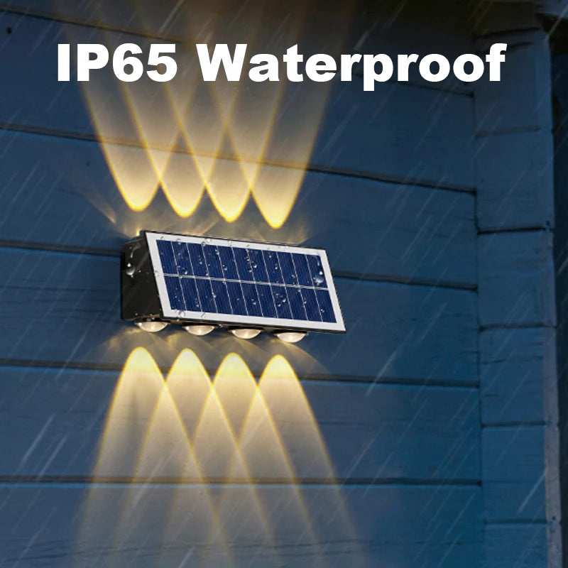 applique murale solaire led moderne étanche pour extérieur jardin cour rue