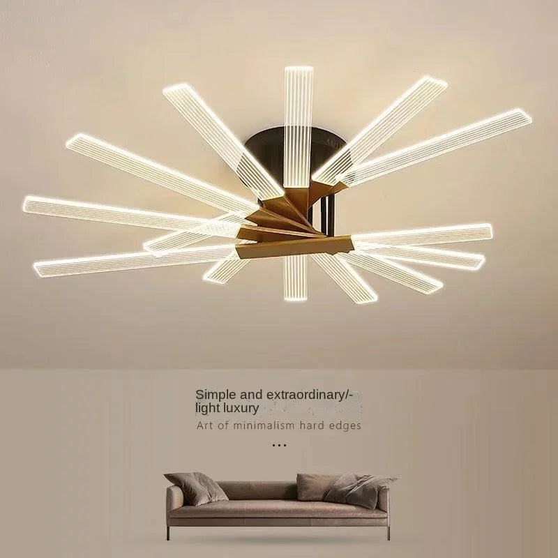 lustre acrylique dimmable moderne pour décoration intérieure élégante
