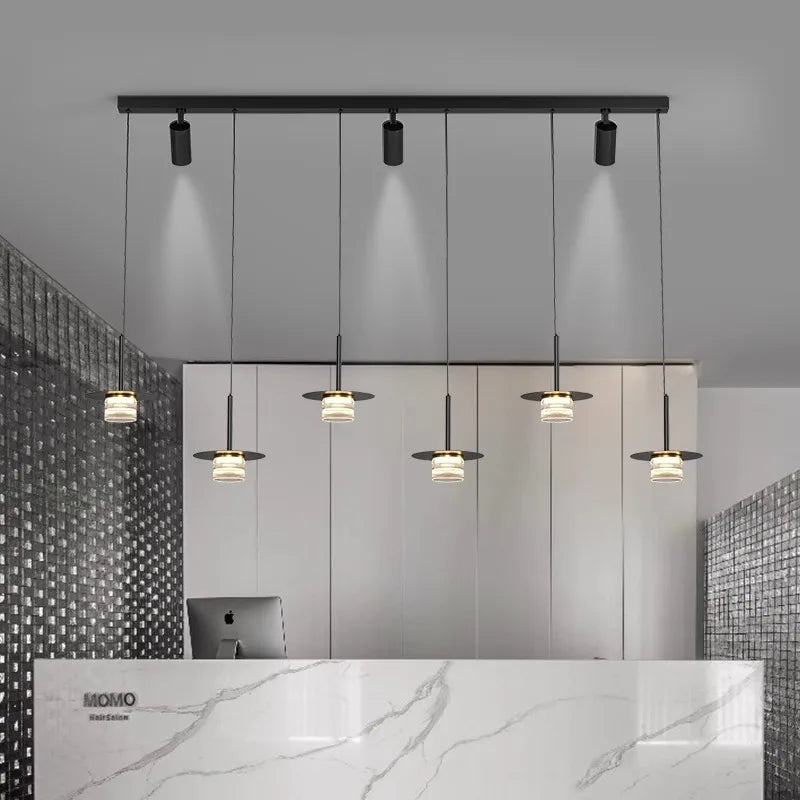 Suspension design en métal et verre