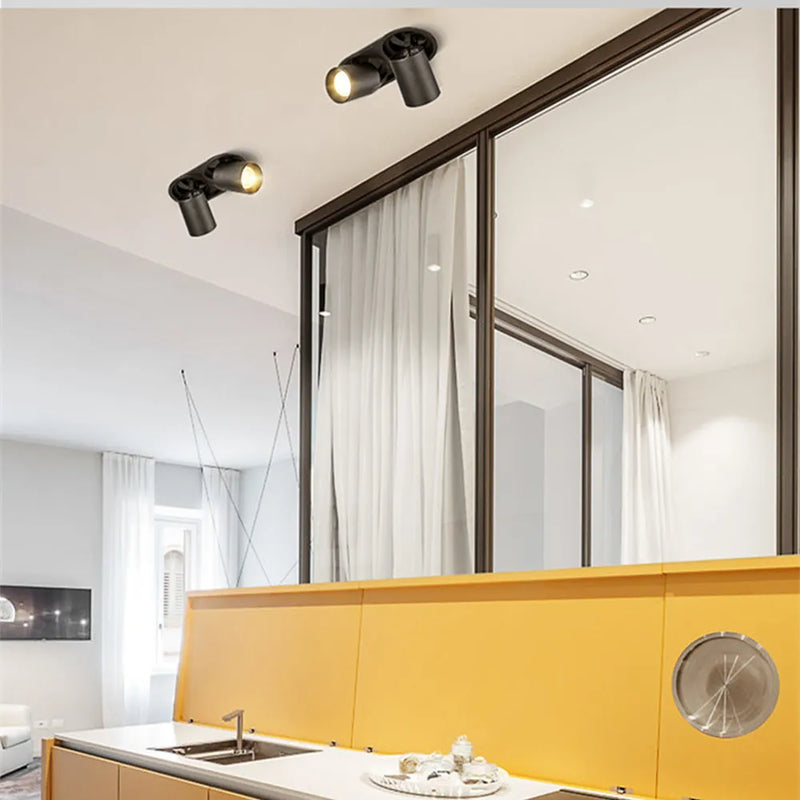 Spot lumineux LED encastrable et extensible à une ou deux têtes