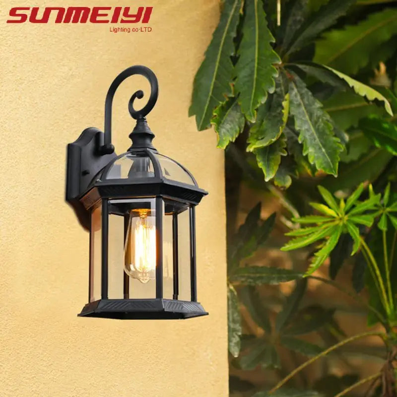 applique murale rétro en aluminium pour extérieur jardin et allée