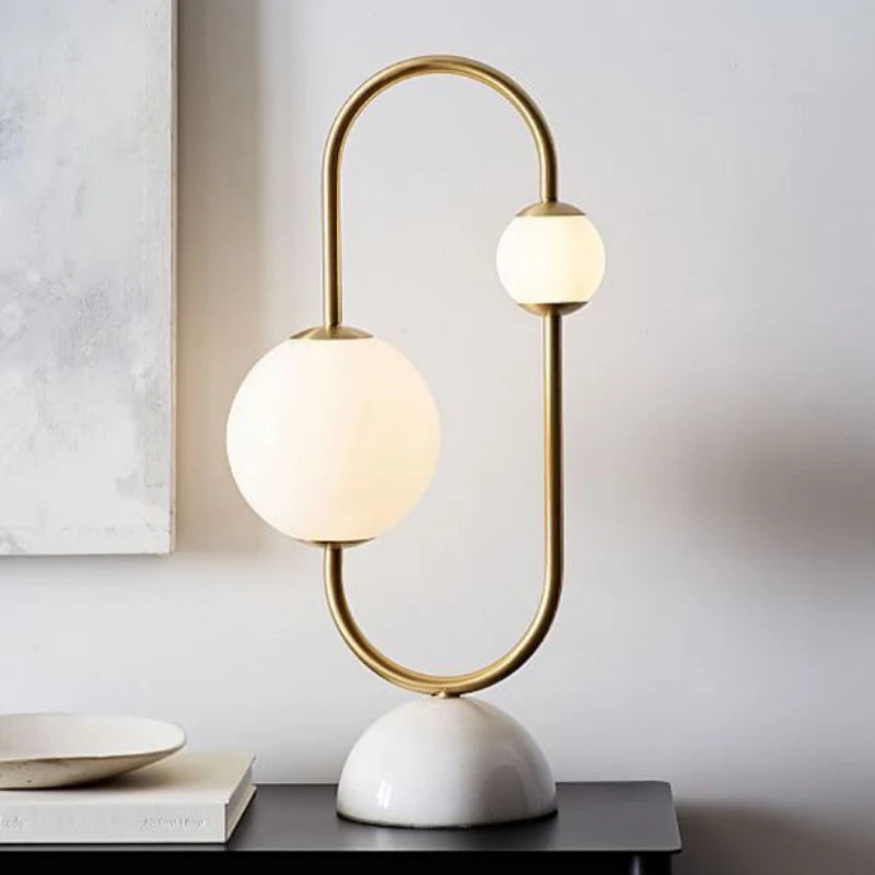 lampe à poser nordique en marbre design minimaliste moderne