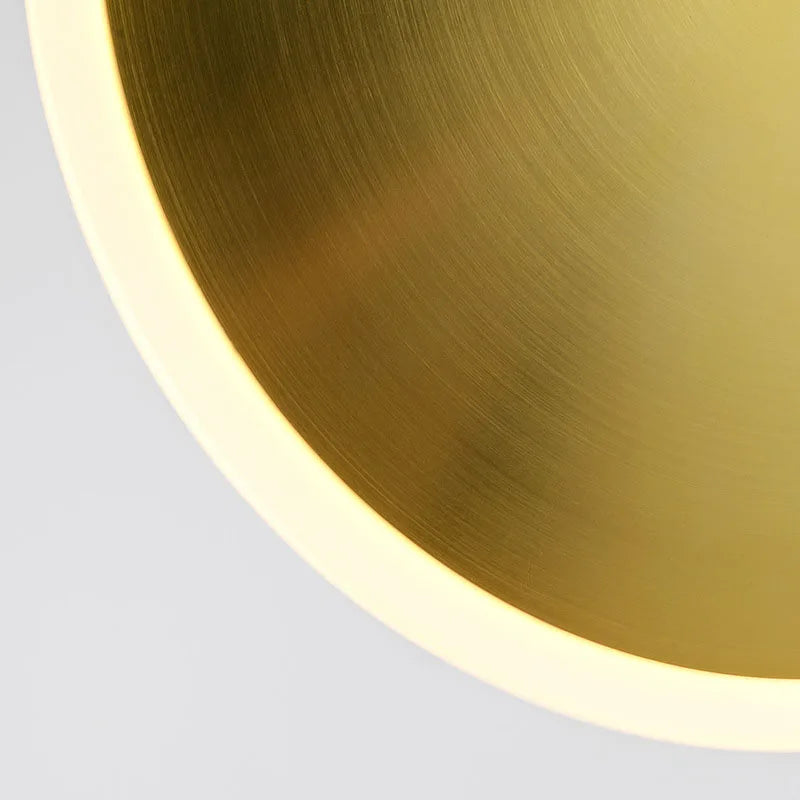 lampe led ronde en métal style art déco décorative