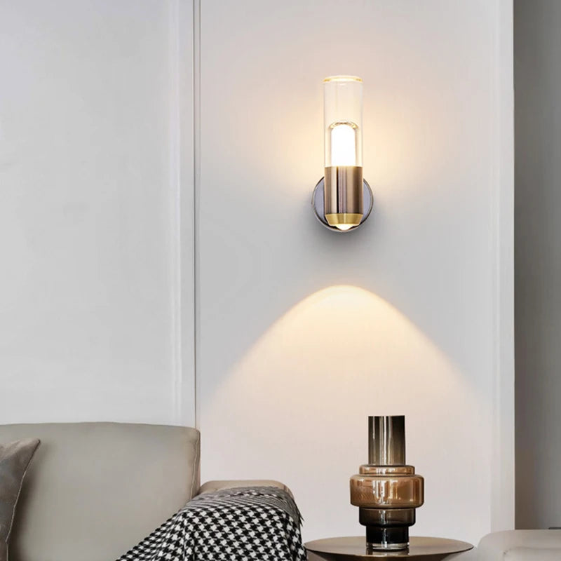 mini applique murale acrylique transparente 3000k style luminaires