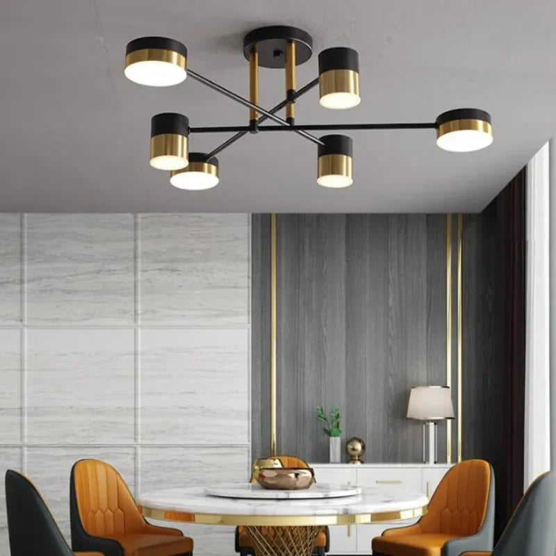 lustre led en métal moderne pour décoration intérieure