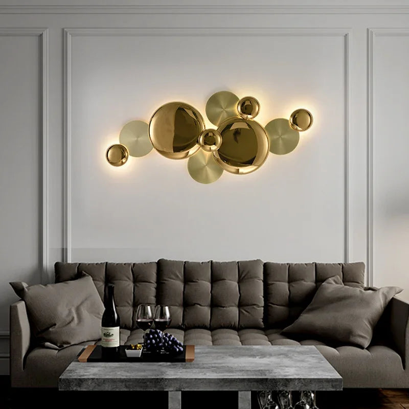 applique murale led moderne luxe nordique pour tv fond