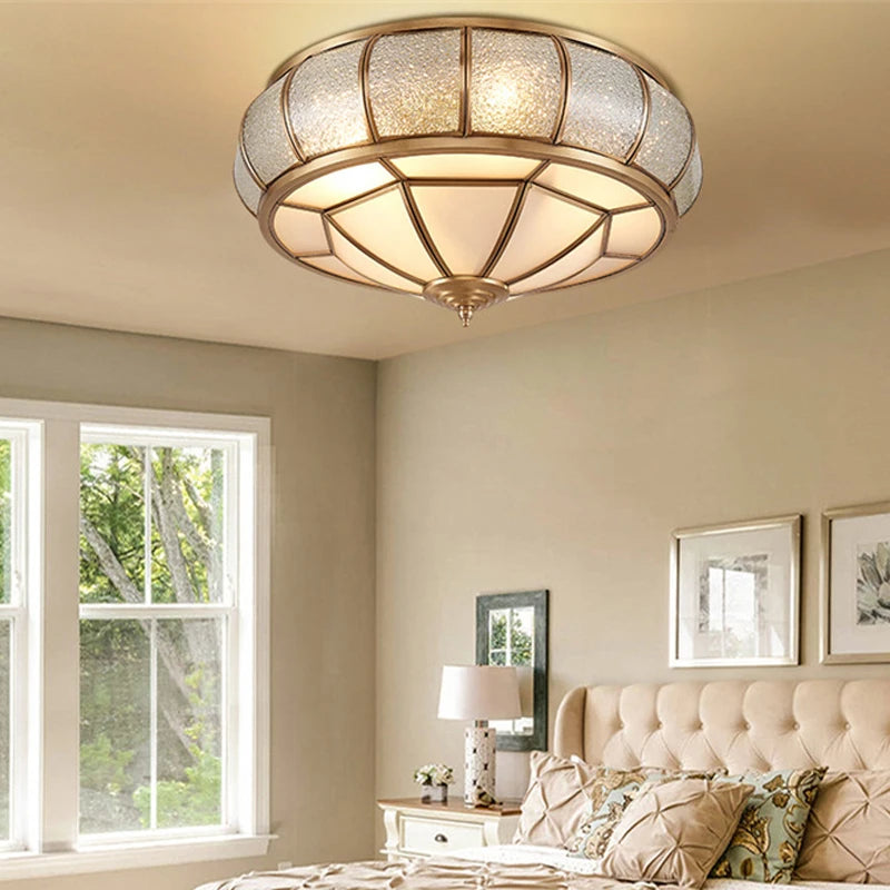 plafonnier en cuivre style européen éclairage créatif pour divers espaces