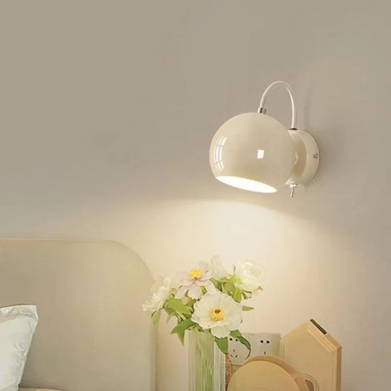 Applique murale led nordique minimaliste en fer rotatif