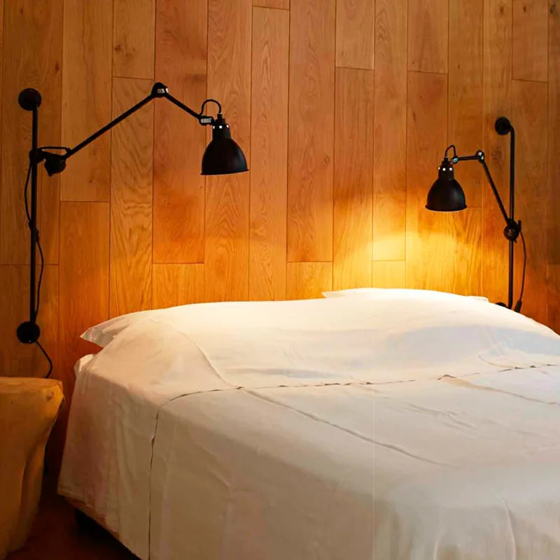 applique murale style américain avec prise abat-jour rotatif