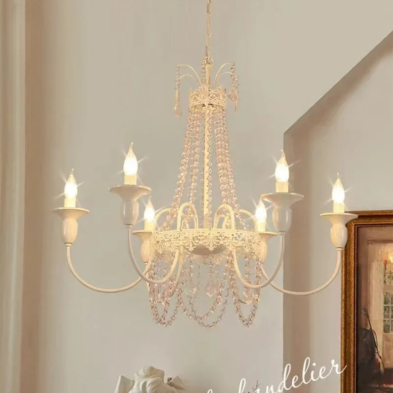 lustre en cristal style français pour chambre de princesse