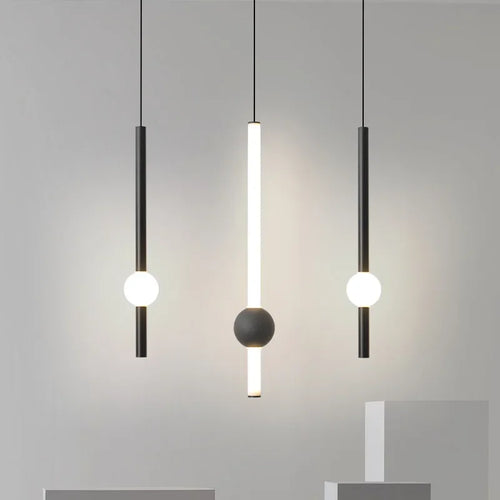 lustre à barre longue suspension avec éclairage led
