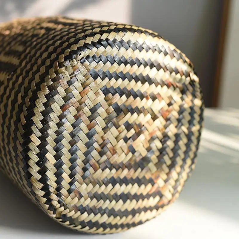 panier tissé à la main pour fleurs et plantes décoratives