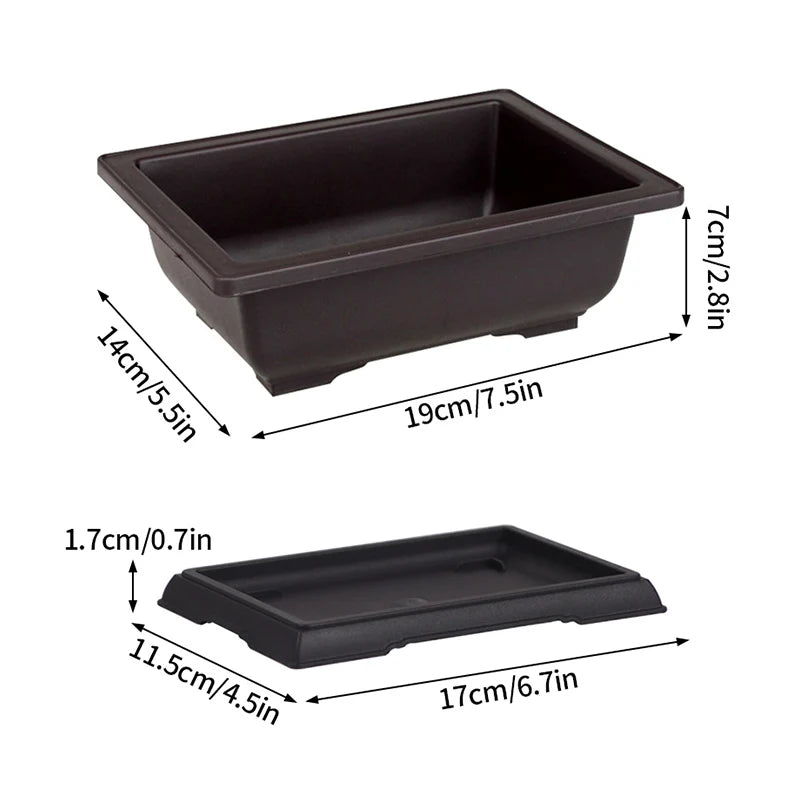 pots de fleurs rectangulaires imitation argile pour jardin extérieur