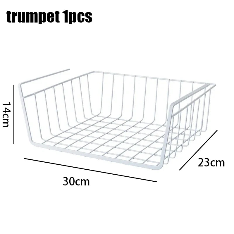 panier de rangement suspendu multifonctionnel en fer perforé