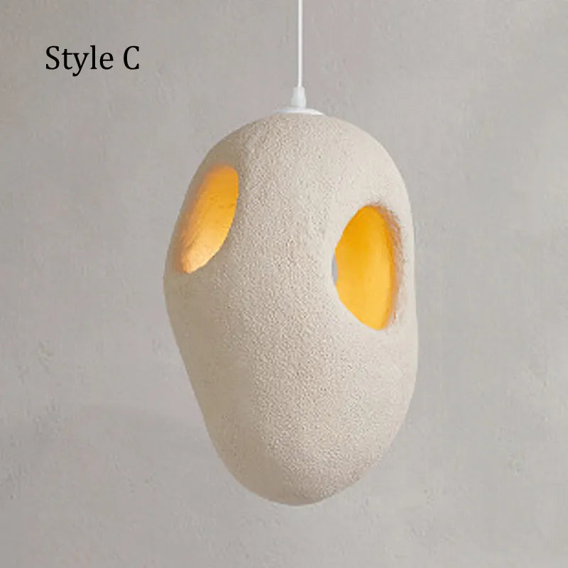 Lustre nordique Wabi Sabi poreux Simple Style lampes créatives