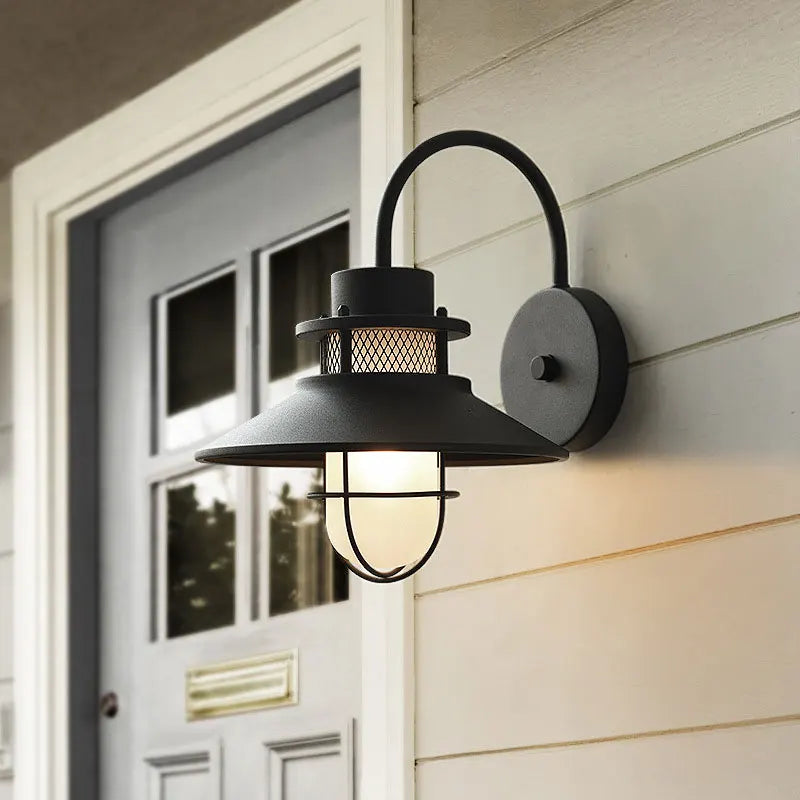 Applique murale vintage américaine industrielle étanche pour extérieur et intérieur