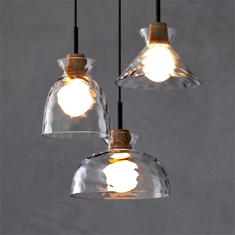 suspension LED en verre design nordique moderne décorative