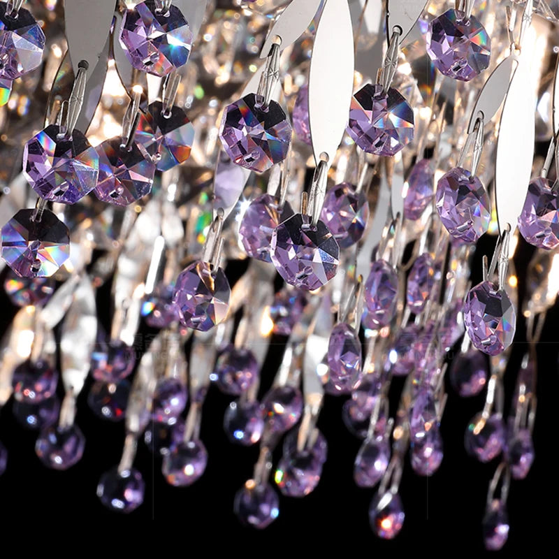 lustre de luxe en cristal lampe à main éclairage de bar luminaire suspendu