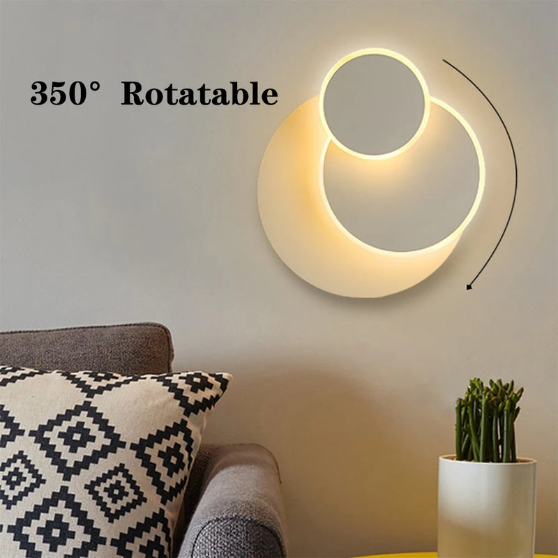 Applique murale LED moderne rotative