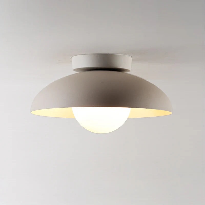 Plafonnier design moderne abat-jour arrondi