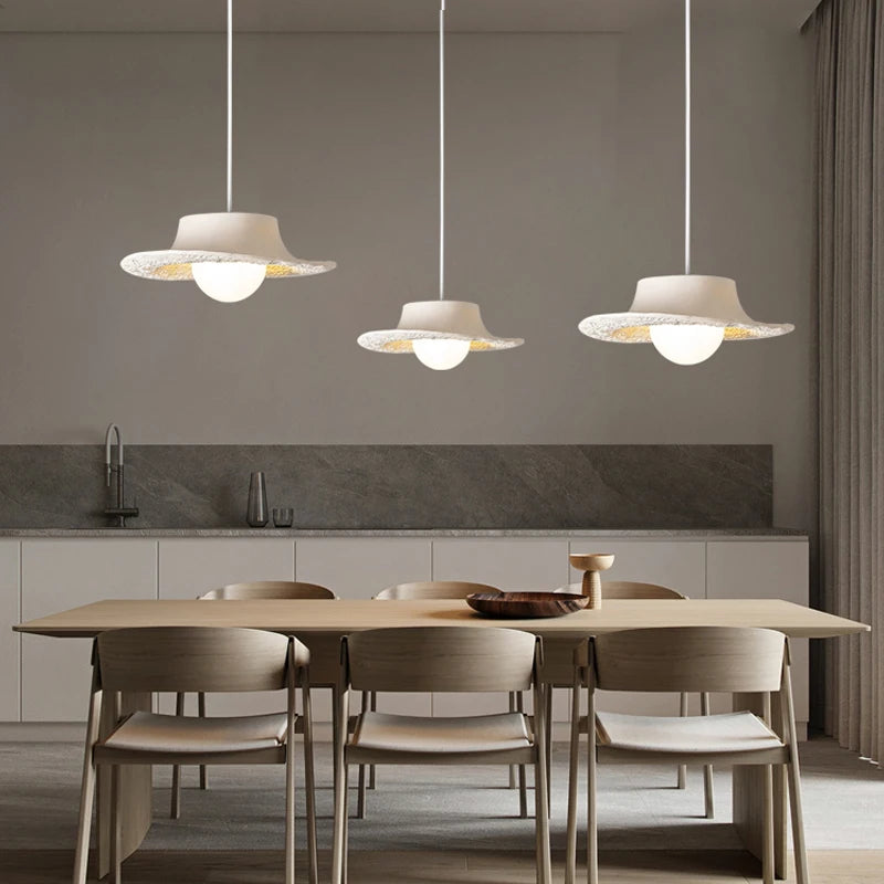 suspension led style wabi sabi nordique simple pour restaurant