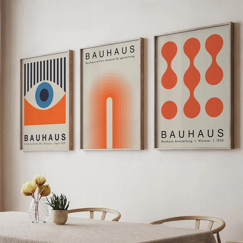 affiches abstraites Bauhaus art mural rétro géométrique décoration intérieure