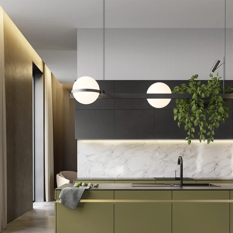 lustre moderne nordique à led avec pot de fleurs suspendu