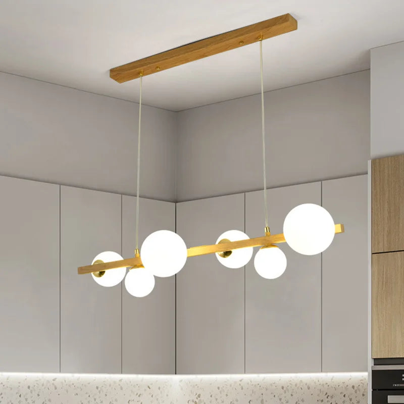 lustre abat-jour en verre suspension décor maison luminaire