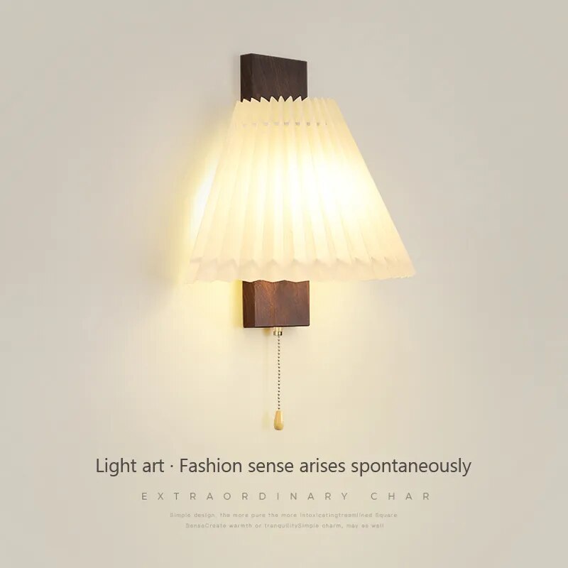 Applique murale nordique bois LED déco maison