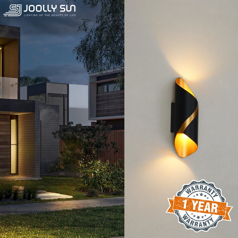 Applique murale moderne haut vers le bas éclairage extérieur décor à la maison chambre porte côté intérieur blanc noir or