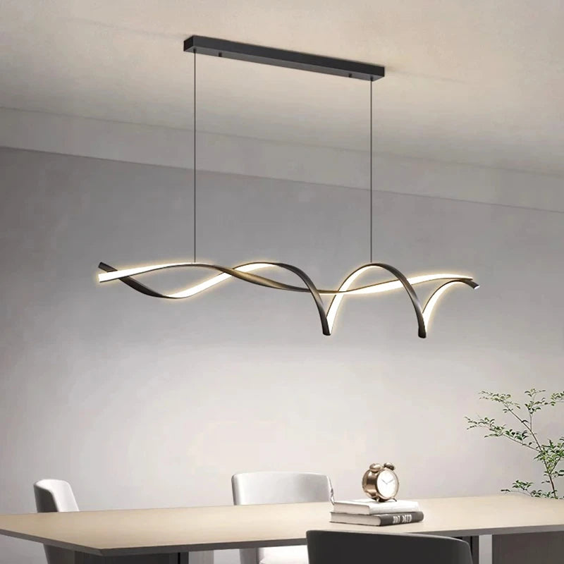 lustre moderne en verre pour éclairage intérieur